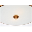 Living District Hazen 2-Light Metal Flush Mount in Vintage Gold/Frosted White