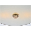 Living District Hazen 2-Light Metal Flush Mount in Vintage Silver/Frosted White