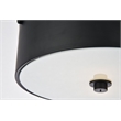 Living District Hazen 2-Light Metal Flush Mount in Flat Black/Frosted White