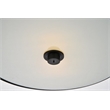 Living District Hazen 2-Light Metal Flush Mount in Flat Black/Frosted White