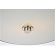 Living District Hazen 2-Light Metal Flush Mount in Burnished Nickel/White