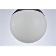 Living District Eclipse 1-Light Metal & Glass Pendant in Black/White