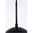 Living District Eclipse 1-Light Metal & Glass Pendant in Black/White