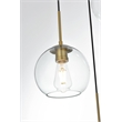 Living District Baxter 3-Light Metal Pendant in Chrome/Clear Finish