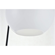 Living District Baxter 3-Light Metal Pendant in Black and Frosted White Finish