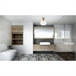 Living District Baxter 1-Light Metal Flush Mount in Brass and Clear
