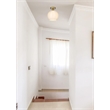Living District Baxter 1-Light Metal Flush Mount in Brass and White