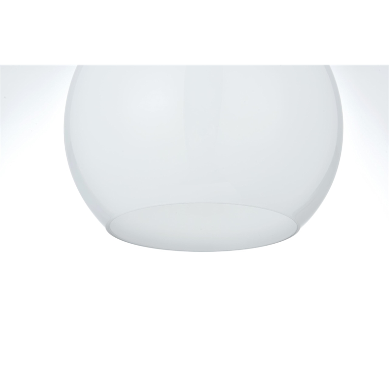 Living District Baxter 1-Light Metal Flush Mount in Brass and White