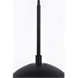 Living District Eclipse 1-Light Metal & Glass Pendant in Black/Clear