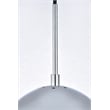 Living District Eclipse 1-Light Metal & Glass Pendant in Chrome/Frosted White