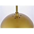 Living District Eclipse 1-Light Metal & Glass Pendant in Frosted White/Brass