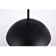 Living District Eclipse 1-Light Metal & Glass Pendant in Black/Frosted White