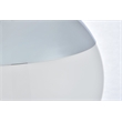Living District Eclipse 1-Light Metal & Glass Pendant in Frosted White/Chrome