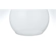 Living District Baxter 1-Light Metal Flush Mount in Chrome and Frosted White