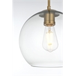 Living District Baxter 1-Light Metal Pendant in Chrome and Clear Finish