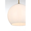 Living District Baxter 1-Light Metal Pendant - Black and Frosted White Finish
