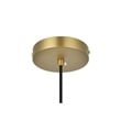 Living District Baxter 1-Light Metal Pendant in Brass & Frosted White