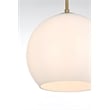Living District Baxter 1-Light Metal Pendant in Brass & Frosted White