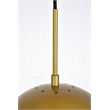 Living District Eclipse 1-Light Glass & Metal Pendant in Brass/Clear