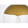 Living District Eclipse 1-Light Glass & Metal Pendant in Brass/Clear