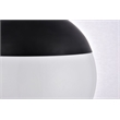 Living District Eclipse 1-Light Metal & Glass Pendant in Frosted White/Black