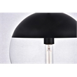 Living District Eclipse 1-Light Glass & Metal Pendant in Black/Clear