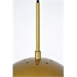 Living District Eclipse 1-Light & Glass Metal Pendant in Brass/White