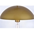Living District Eclipse 1-Light Metal & Glass Pendant in Brass/Clear