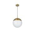 Living District Eclipse 1-Light Metal Pendant in Black and White Finish