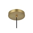 Living District Eclipse 1-Light Metal Pendant in Black and White Finish