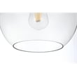 Living District Baxter 3-Light Metal Pendant in Brass and Clear Finish