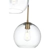 Living District Baxter 3-Light Metal Pendant in Brass and Clear Finish