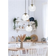 Living District Baxter 3-Light Metal Pendant in Chrome & Clear Finish
