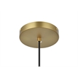 Living District Eclipse 1-Light Metal Pendant in Brass and Clear