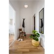 Living District Eclipse 1-Light Metal Flush Mount in Chrome/Frosted White