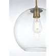 Living District Baxter 1-Light Metal Pendant in Black & Clear Finish