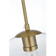 Living District Baxter 1-Light Metal Pendant in Black & Clear Finish