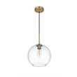 Living District Baxter 1-Light Metal Pendant in Chrome & Clear