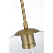 Living District Baxter 1-Light Metal Pendant in Chrome & Clear