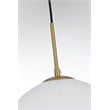 Living District Baxter 1-Light Metal Pendant in Brass and Frosted White