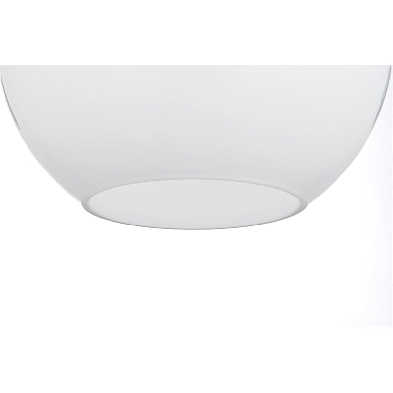 Living District Baxter 1-Light Metal Pendant in Brass and Frosted White