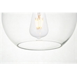 Living District Baxter 5-Light Metal & Glass Pendant in Black/Clear