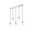 Living District Baxter 5-Light & Glass Metal Pendant in Chrome/Clear