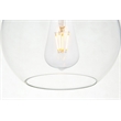 Living District Baxter 5-Light & Glass Metal Pendant in Chrome/Clear
