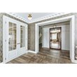Living District Eclipse 1-Light Metal & Glass Flush Mount in Clear/Brass