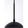 Living District Eclipse 3-Light Metal & Glass Pendant in Black and Clear