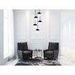 Living District Eclipse 5-Light Metal & Glass Pendant in Black/Clear