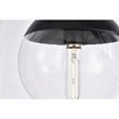 Living District Eclipse 5-Light Metal & Glass Pendant in Black/Clear