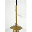 Living District Baxter 3-Light Metal & Glass Pendant in Brass/Clear