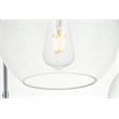 Living District Baxter 3-Light Metal & Glass Pendant in Chrome/Clear